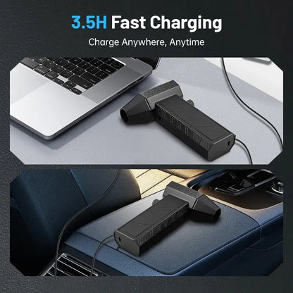 Mini Turbo Jet Fan – 130,000 RPM High-Speed Handheld Blower, 0.77 lbs Lightweight Design, USB-C Fast Charging