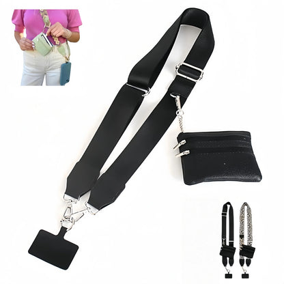 Clip and Go Strap for Phone With Wallet Crossbody