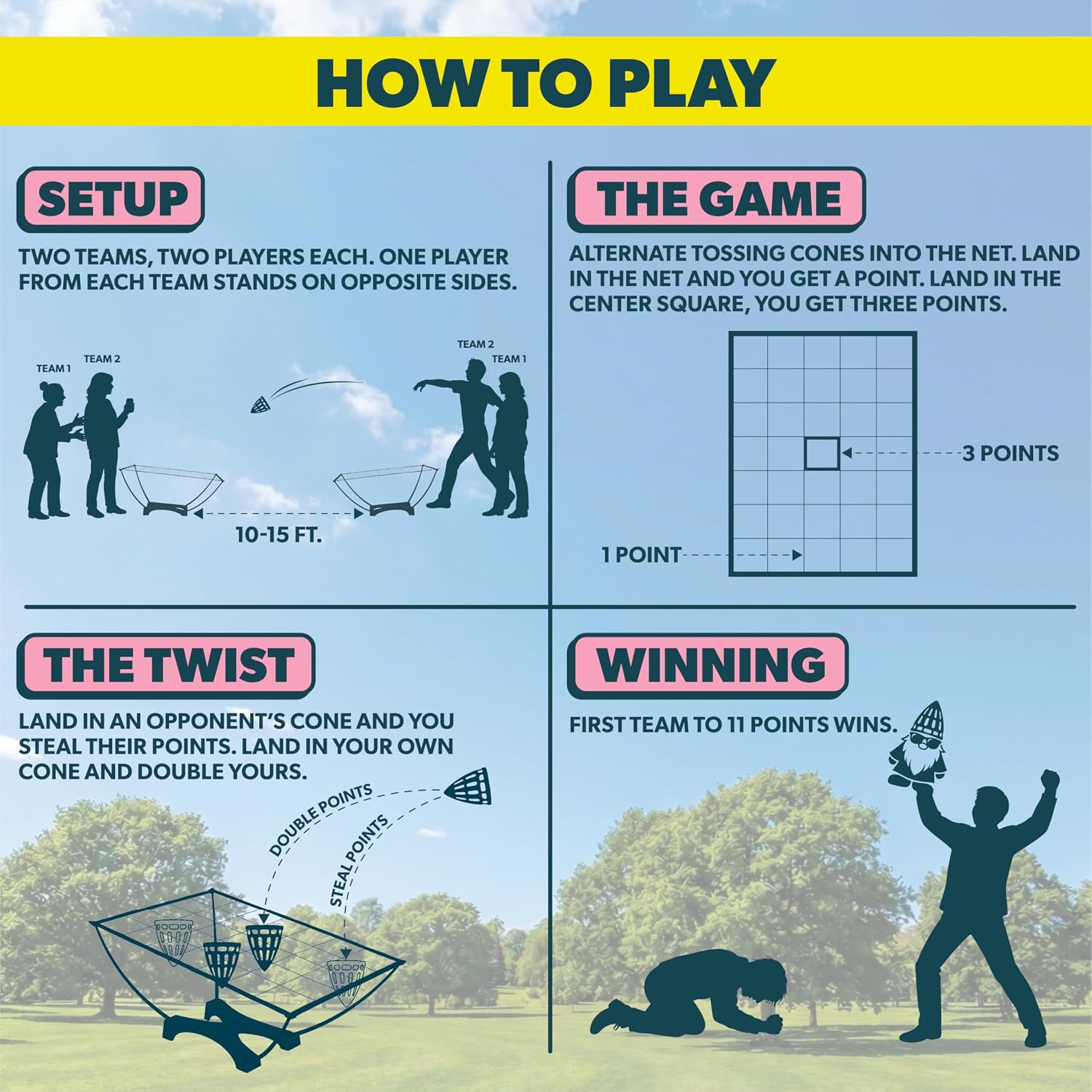 The Original Cone Toss Outdoor Target Tossing Outdoor Game