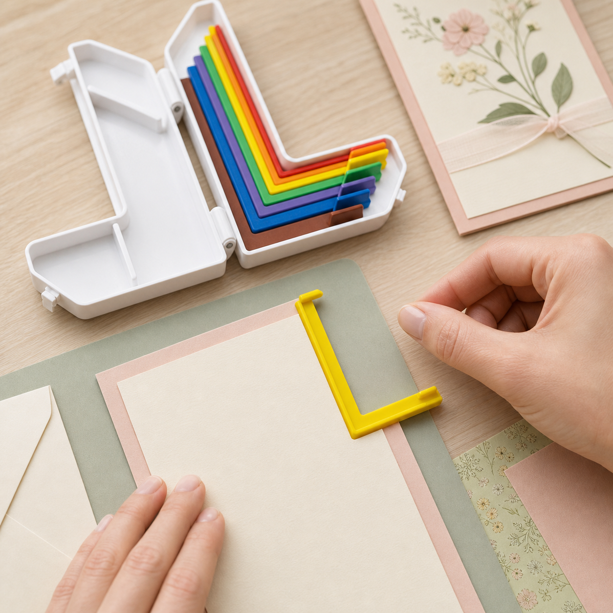 Basic Bliss guide used on cardstock